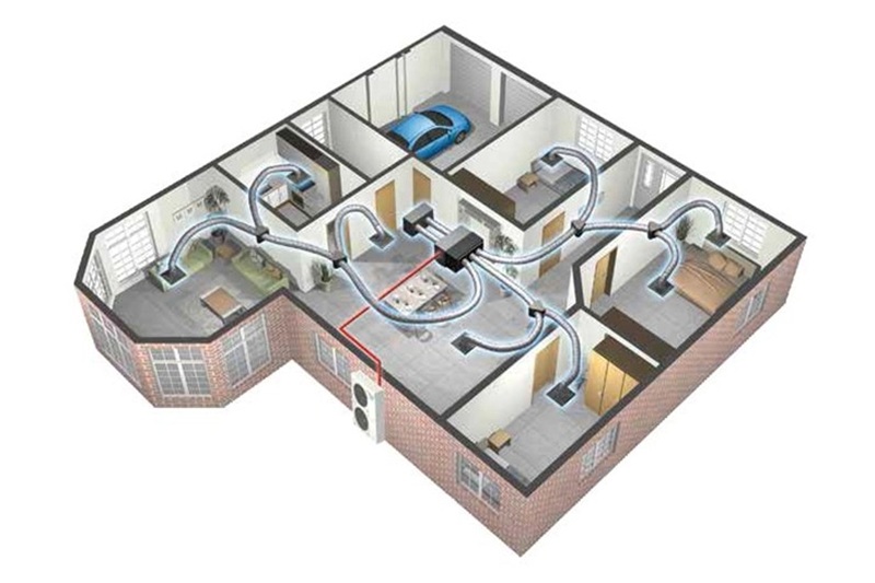 Ducted air conditioning layout